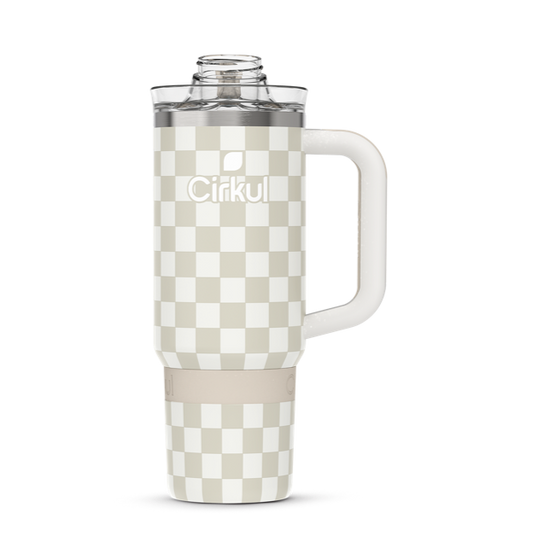 Limited Edition: 30oz. Taupe Tartan Travel StrawSip™ Tumbler 2JQH